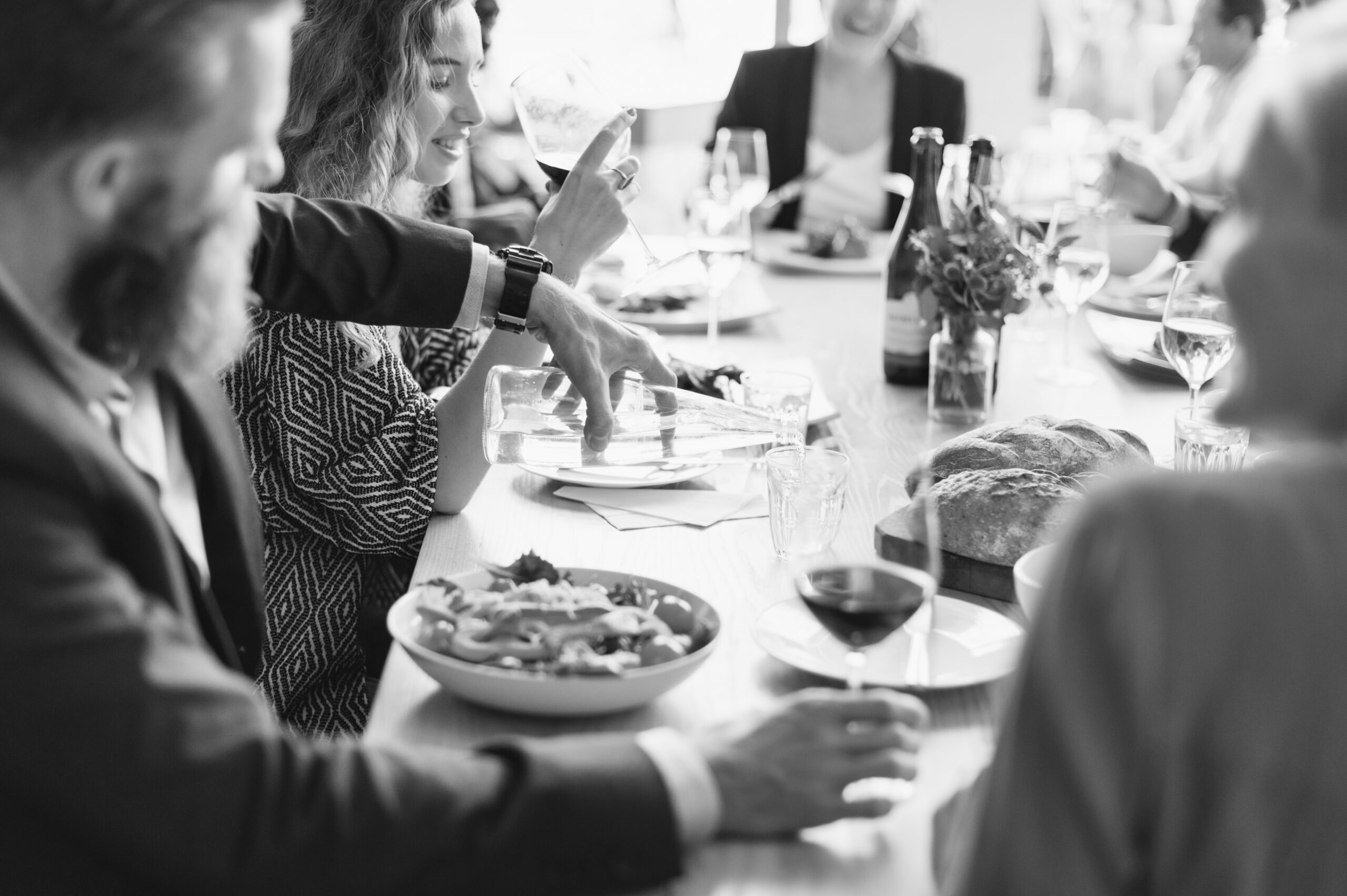 Dining table black and white